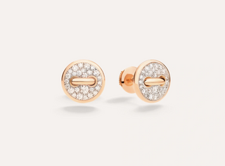 Pomellato 18K Rose Gold Diamonds Stud Earrings