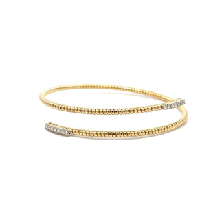 Antonio Papini 18K Gold Diamond Wrap Bracelet