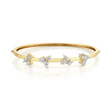 Load image into Gallery viewer, Michael M 18K Gold Various Shapes Cut Diamond Bangle Bracelet
