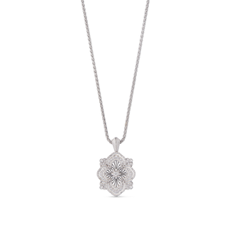 Buccellati 18K White Gold Diamonds Pendant Necklace