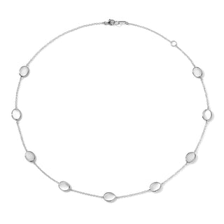 Ippolita White Silver Mother Of Pearls Station Necklace