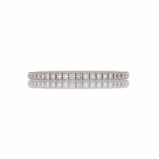 Modern Cartier 18K White Gold Round Brilliant-Cut Diamonds Eternity Band