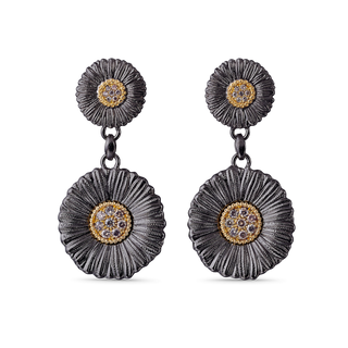 Buccellati Two-Tone G&S Diamond Drop Earrings