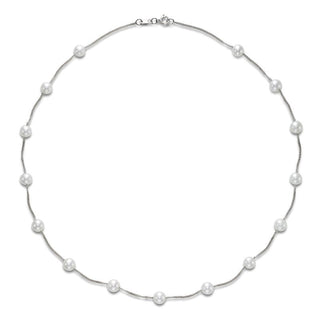 Mastoloni White 14K Gold Freshwater Pearl Chain with Pearl