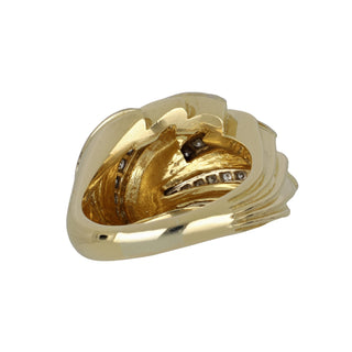 Vintage Two-Tone 18K Gold Diamond Cocktail Ring