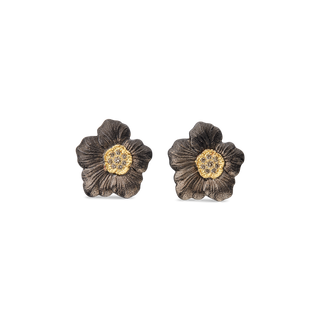 Buccellati Two-Tone G&S Diamond Button Earrings