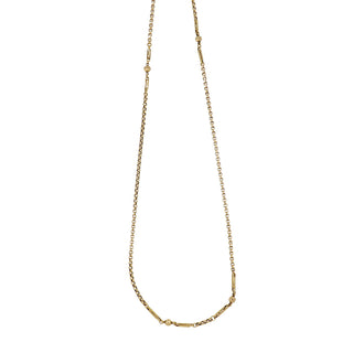 Victorian Yellow 9K Gold Link Necklace