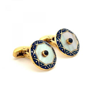 Vintage/Estate 18K Gold Sapphires Cufflinks