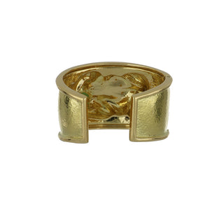 David Webb 18K Gold Emeralds Cuff Bracelet