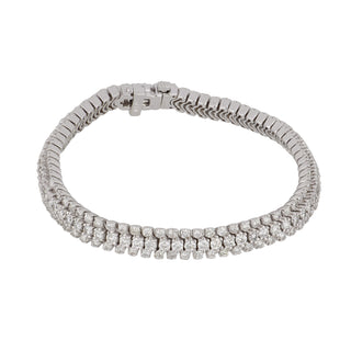 Estate 14K White Gold Diamond Line Bracelet