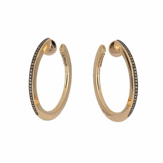 Antonio Papini 18K Rose Gold Diamond Hoop Earrings