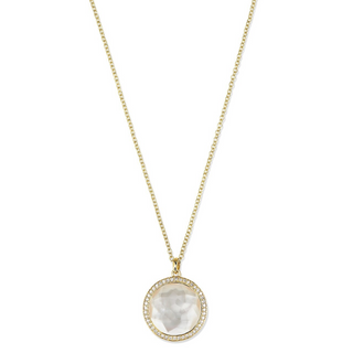 Ippolita 18K Gold Mother Of Pearl Pendant Necklace with Diamond