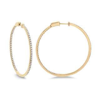 Tenenbaum Collection 18K Gold Diamonds Hoop Earrings