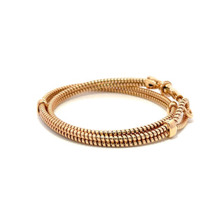 Antonio Papini 18K Rose Gold Coil Wrap Bracelet with Diamonds