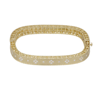 Estate Roberto Coin 18K Gold Diamond Bangle Bracelet