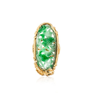 Mid Century 22K Gold Jadeite Ring