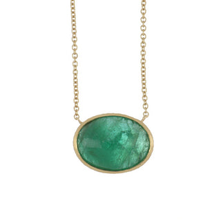 Tenenbaum Workshop 18K Gold Emerald Pendant Necklace