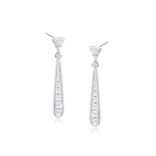 Tenenbaum Collection 18K White Gold Diamond Drop Earrings