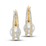 Mastoloni 14K Gold Huggie Earrings with Diamonds