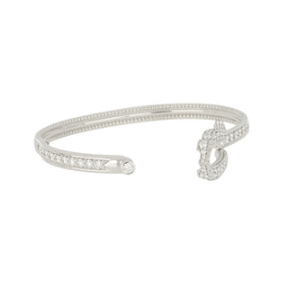 Verragio 18K White Gold Signature Diamond Buckle Bangle