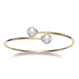 Mastoloni 14K Gold Freshwater Pearl Cuff Bracelet