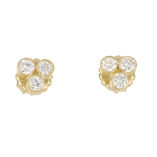 Vintage/Estate 18K Gold Diamonds Stud Earrings