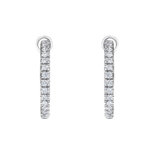 Tenenbaum Collection 18K White Gold Diamonds Hoop Earrings