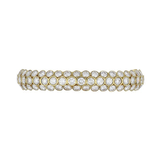 Vintage 18K Gold Diamonds Bangle Bracelet