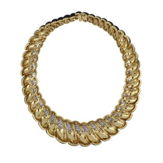 David Webb Two-Tone Gold & Platinum Diamonds Collar Necklace