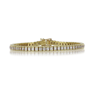 Vintage/Estate 18K Gold Diamonds Line Bracelet