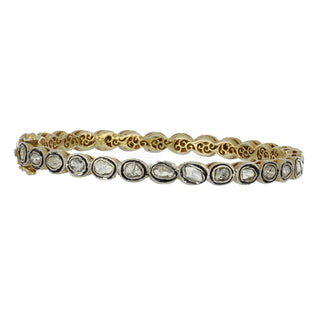 Tenenbaum Collection Two-Tone G&S Diamonds Bangle Bracelet