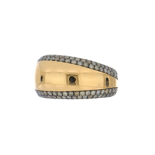 Antonio Papini 18K Gold Diamond Dome Ring