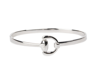 Vincent Peach Sterling Silver Equestrian Bangle Bracelet