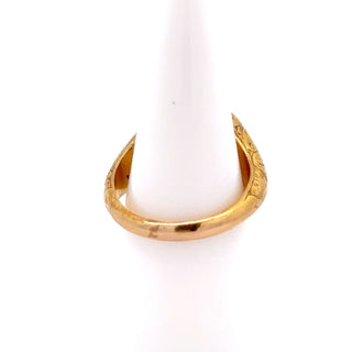 Vintage/Estate 18K Gold Chalcedony Signet Ring