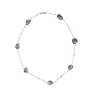 Tiffany & Co. Platinum Tahitian Pearl Chain with Pearl with Diamonds