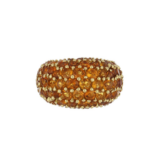 Estate Giolel Moda 18K Gold Citrine Dome Ring