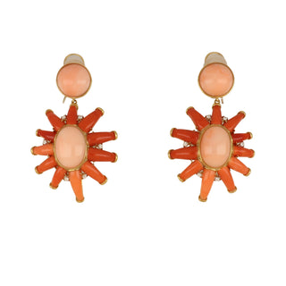 Tenenbaum Collection 18K Gold Corals Drop Earrings with Diamonds