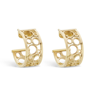 L. Klein 18K Gold Huggie Earrings