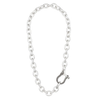 Vincent Peach Sterling Silver Diamond Station Necklace