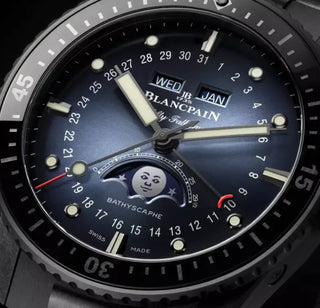 Blancpain Fifty Fathoms Bathyscaphe Quantieme Complete Phases de Lune Watch