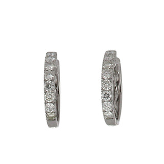 Tenenbaum Collection 18K White Gold Diamonds Hoop Earrings