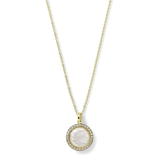 Ippolita 18K Gold Mother Of Pearl Pendant Necklace with Rock Crystal