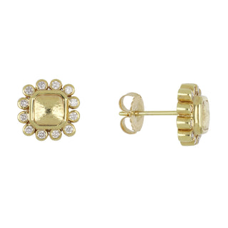 Mazza 18K Gold Stud Earrings with Diamonds