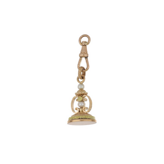 Two-Tone 18K Gold Fob