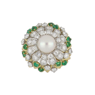 Two-Tone 18K Gold Akoya Pearl Other with Diamonds