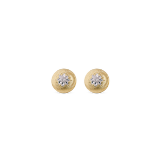 Buccellati Two-Tone 18K Gold Diamonds Stud Earrings