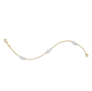 Mastoloni 14K Gold Freshwater Pearl Chain Bracelet