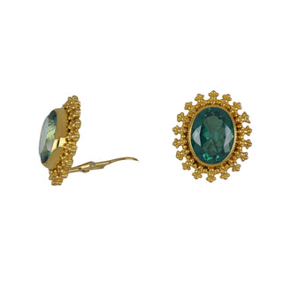 Tenenbaum Workshop 18K Gold Topaz Button Earrings