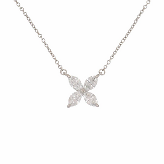 Tiffany & Co. White Platinum Diamonds Station Necklace