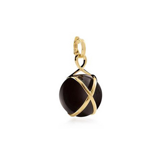 L. Klein 18K Gold Agate Drop Pendant